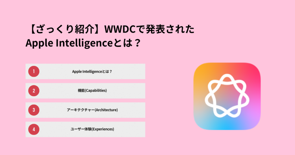 【ざっくり紹介】WWDCで発表されたApple Intelligenceとは？